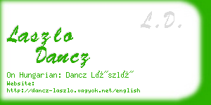 laszlo dancz business card